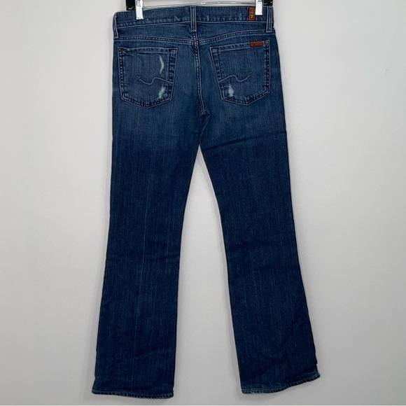 7 for All Mankind Distressed Bootcut Jeans Size 28 - Picture 6 of 8